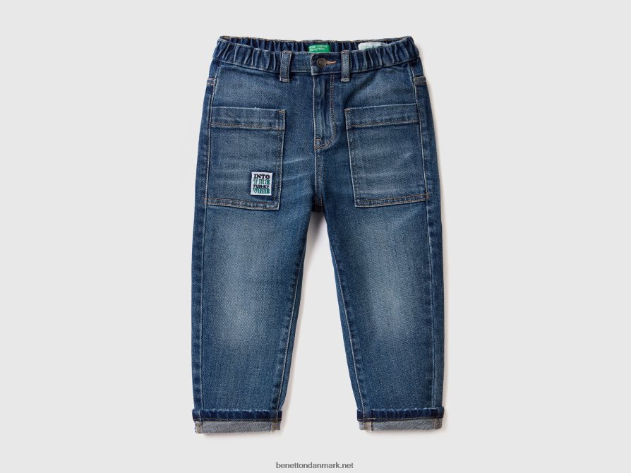 børn baggy fit jeans Benetton 44X8HF2361 blå