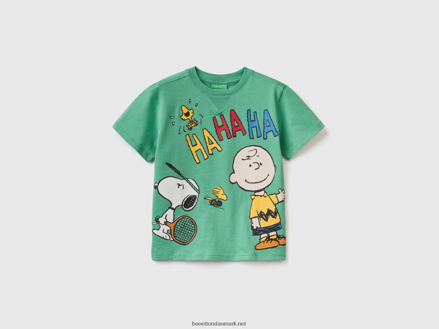 børn kortærmet peanuts t-shirt Benetton 44X8HF5049 grøn