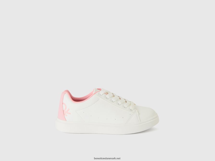 børn lave sneakers med logo Benetton 44X8HF2085 hvid