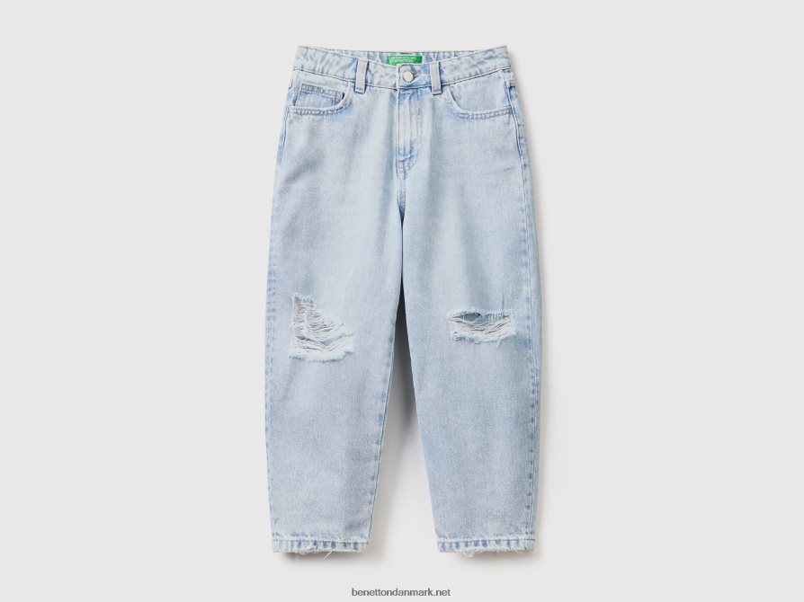 børn baggy fit jeans med rifter Benetton 44X8HF5438 lyseblå