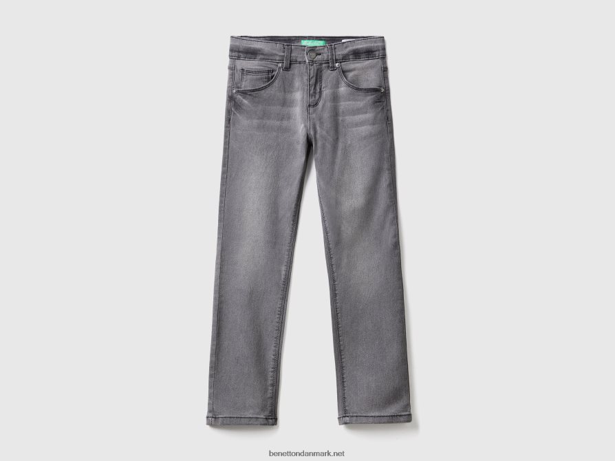 børn fem-lommers slim fit jeans Benetton 44X8HF5483 sort