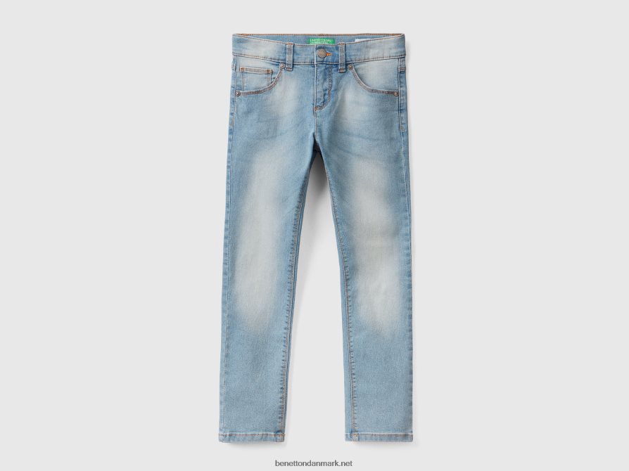 børn fem-lommers slim fit jeans Benetton 44X8HF5486 Himmelblå