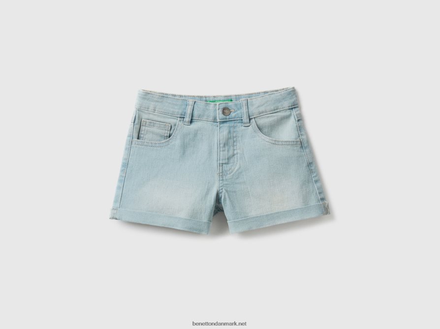 børn jeanshorts i "eco-recycle" denim Benetton 44X8HF5458 lyseblå