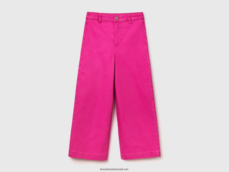 børn palazzo bukser i stretch bomuld Benetton 44X8HF2638 fuchsia