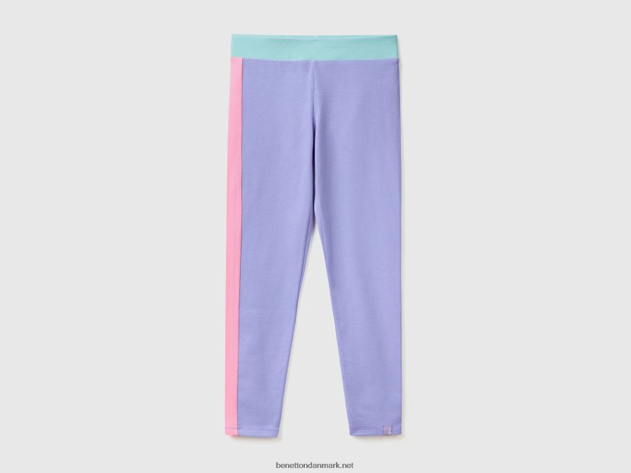 børn color block leggings Benetton 44X8HF2580 periwinkle