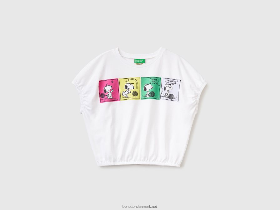 børn boxy fit peanuts t-shirt Benetton 44X8HF2460 hvid