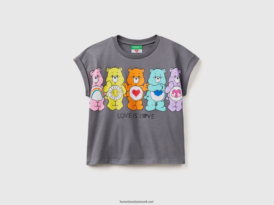 børn care bears t-shirt i 100% bomuld Benetton 44X8HF5298 mørkegrå