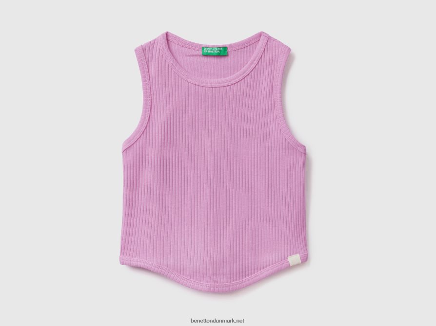 børn ribbet tanktop Benetton 44X8HF5305 lilla