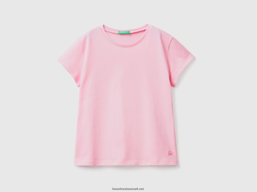 børn t-shirt i ren økologisk bomuld Benetton 44X8HF5252 lyserød