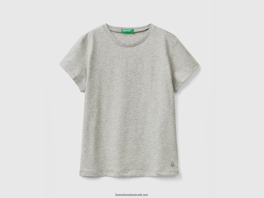 børn t-shirt i ren økologisk bomuld Benetton 44X8HF5306 lysegrå