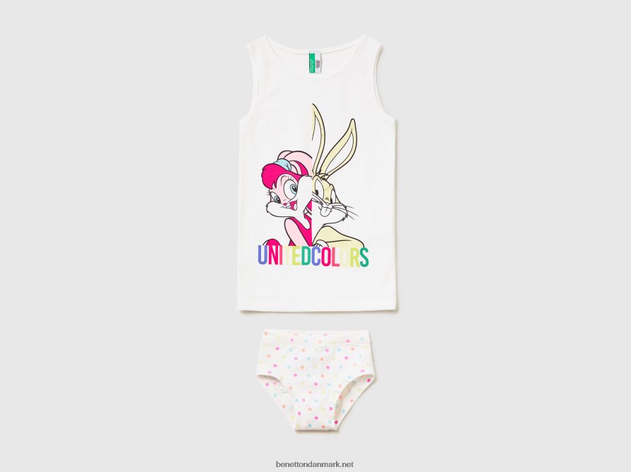 børn bugs bunny & lola tanktop og undertøj Benetton 44X8HF2780 hvid