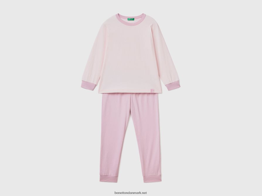 børn slim fit pyjamas i 100% bomuld Benetton 44X8HF2022 pastel pink