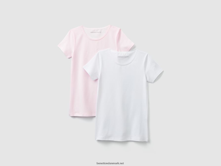 børn to t-shirts i stretchbomuld Benetton 44X8HF5525 flerfarvet