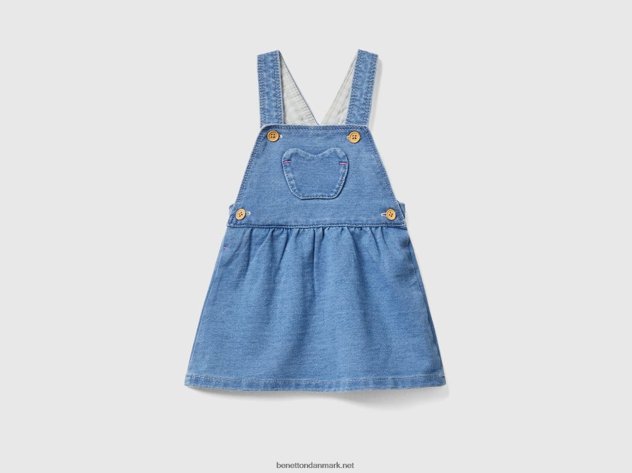 børn dungaree nederdel i denim-look Benetton 44X8HF3081 blå