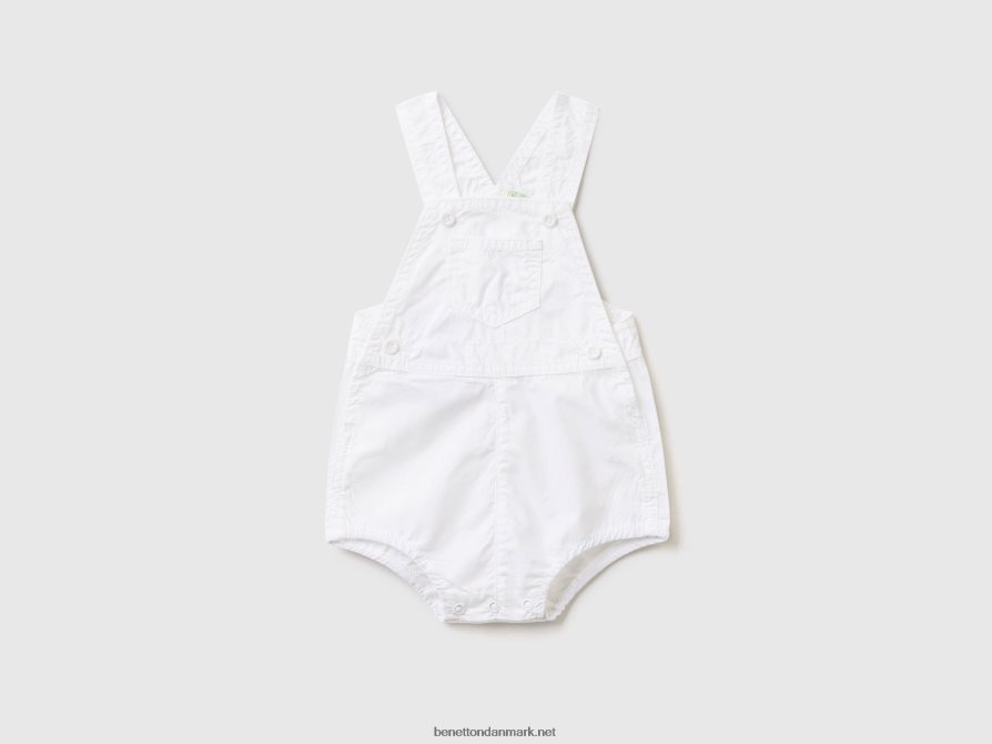 børn overall onesie i 100% bomuld Benetton 44X8HF3104 hvid