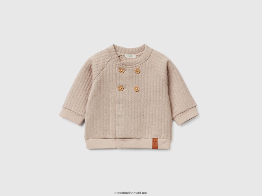 børn let sweatshirt med quiltet look Benetton 44X8HF5804 beige