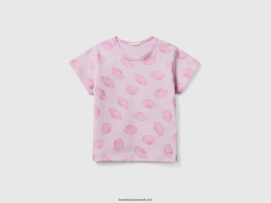 børn t-shirt med mønstret print Benetton 44X8HF3143 blød pink