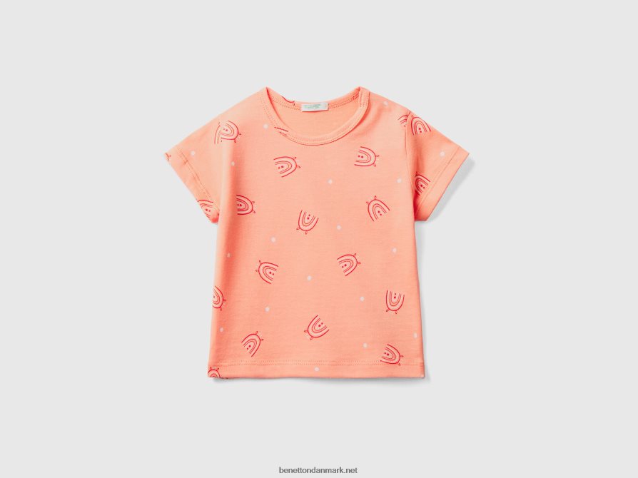 børn t-shirt med mønstret print Benetton 44X8HF5845 laks