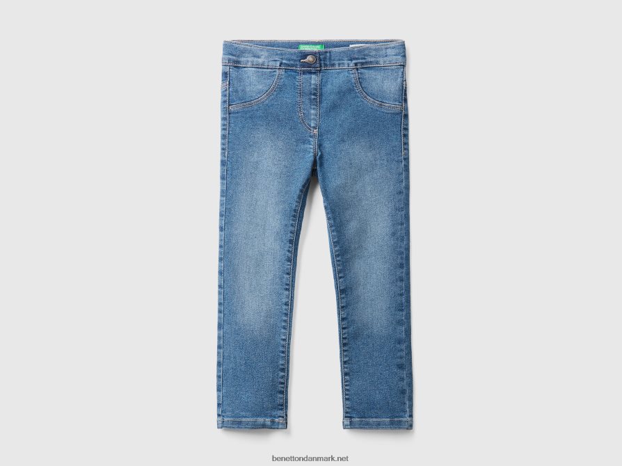 børn "eco-recycle" jeggings i stretch bomuldsblanding Benetton 44X8HF3021 lyseblå