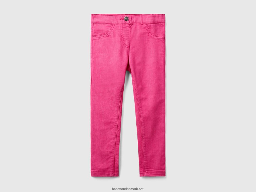 børn jeggings i stretch bomuldsblanding Benetton 44X8HF2988 fuchsia