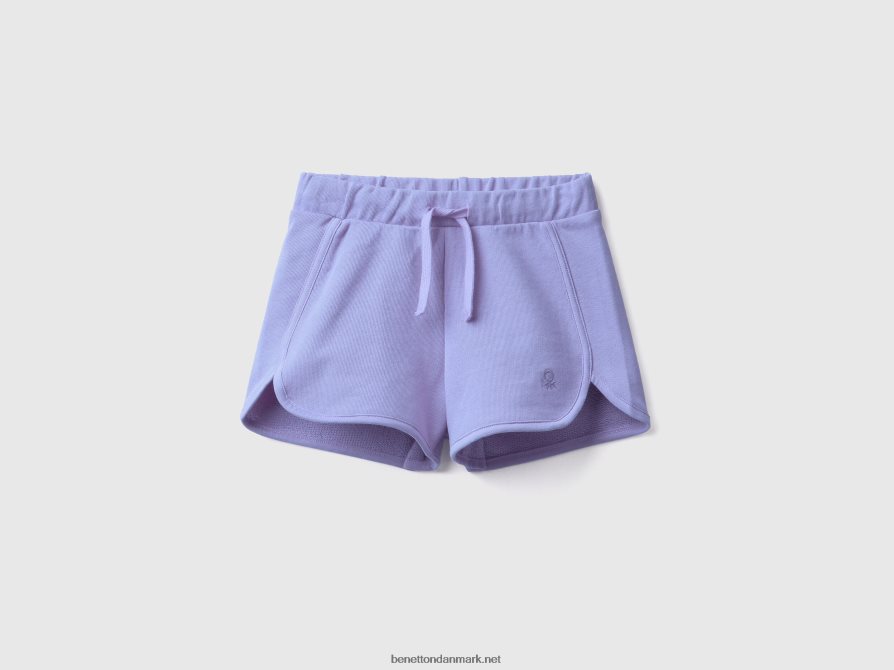 børn sweatshorts i 100% økologisk bomuld Benetton 44X8HF2987 periwinkle