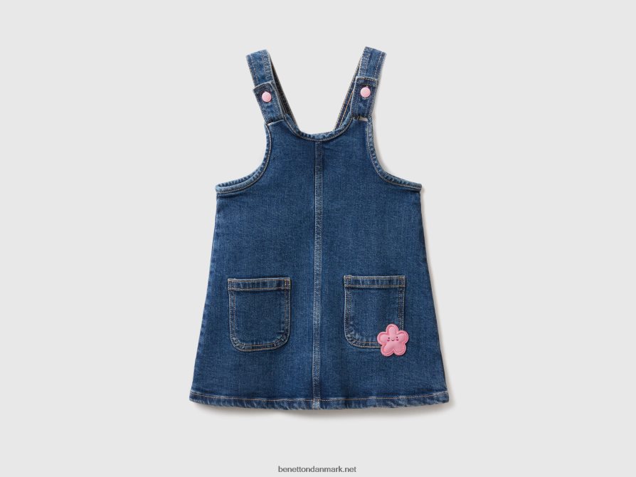 børn denim overall nederdel Benetton 44X8HF2944 mørkeblå