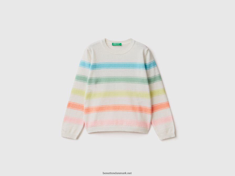 børn stribet sweater i bomuldsblanding Benetton 44X8HF3455 flerfarvet