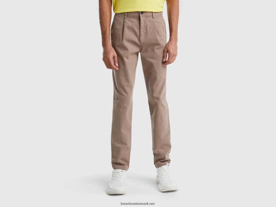 Kvinder slim fit chinos Benetton 44X8HF1422 duegrå