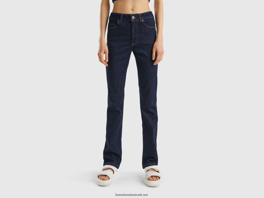 Kvinder fem-lomme bootcut jeans Benetton 44X8HF4160 mørkeblå