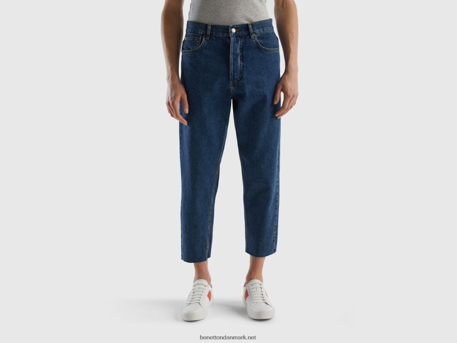 Mænd croppede jeans med løs pasform Benetton 44X8HF1471 blå