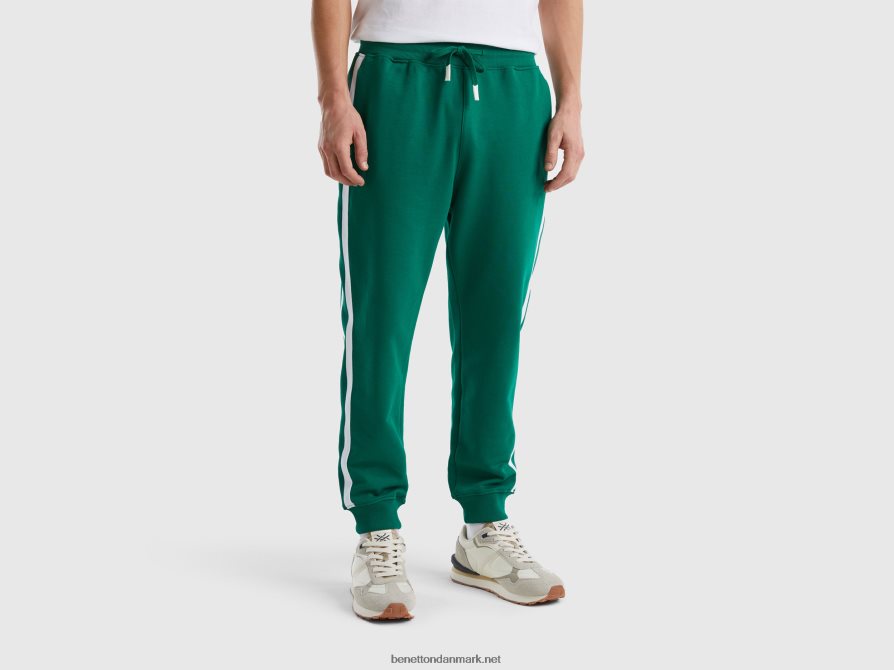 Mænd joggers med sidebånd Benetton 44X8HF1424 mørkegrøn