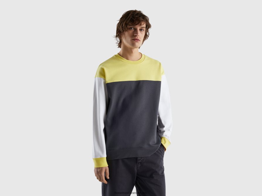 Mænd farve blok sweatshirt Benetton 44X8HF1321 flerfarvet