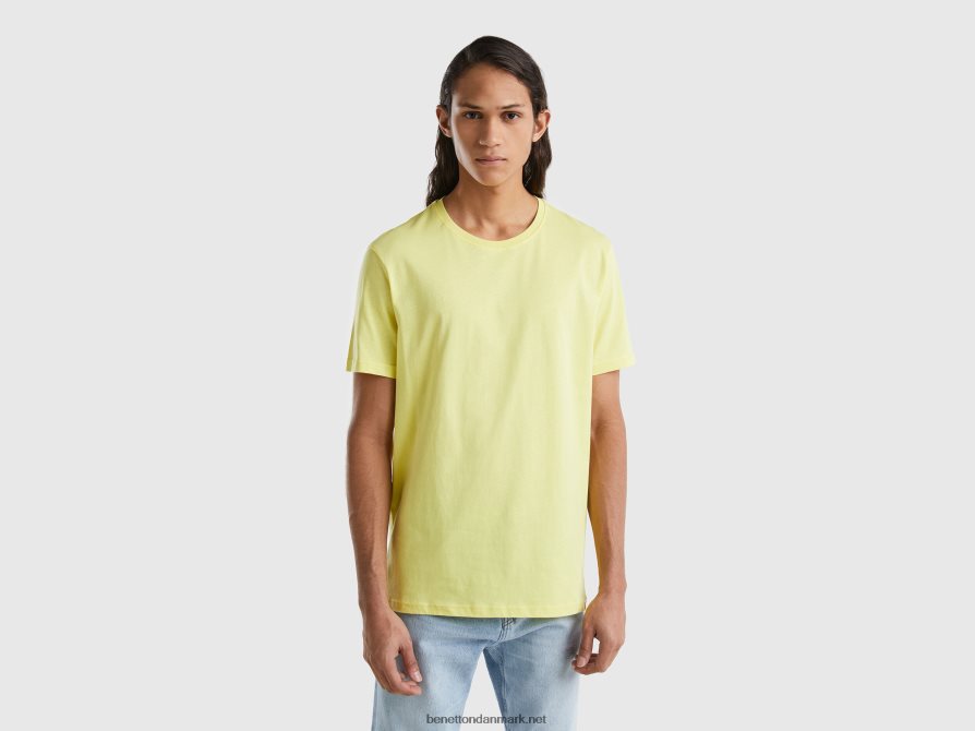 Mænd citrongul t-shirt Benetton 44X8HF1220 gul