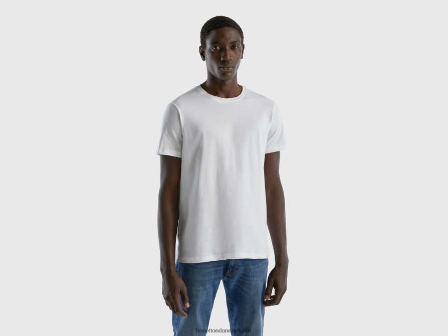 Mænd hvid t-shirt Benetton 44X8HF1298 hvid