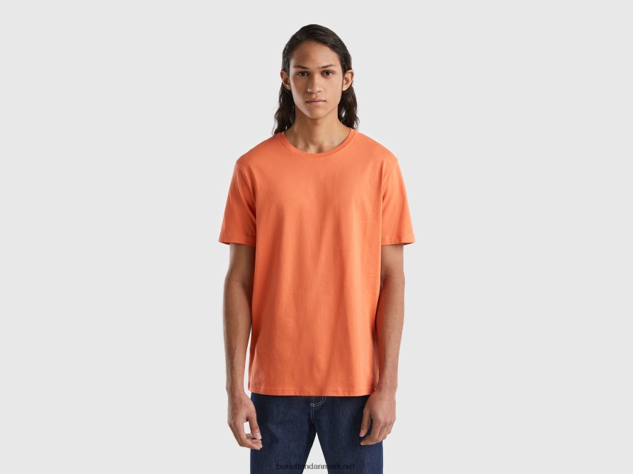 Mænd murstensrød t-shirt Benetton 44X8HF4502 murstensrød