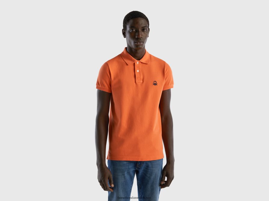 Mænd orange slim fit polo Benetton 44X8HF4588 orange