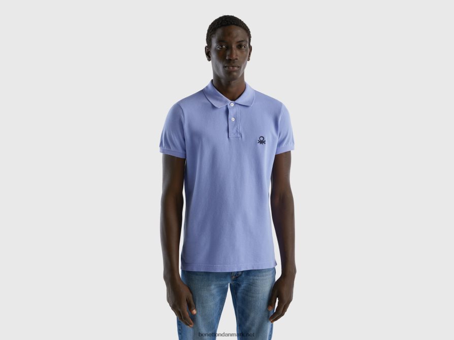 Mænd periwinkle violet slim fit polo Benetton 44X8HF4590 periwinkle