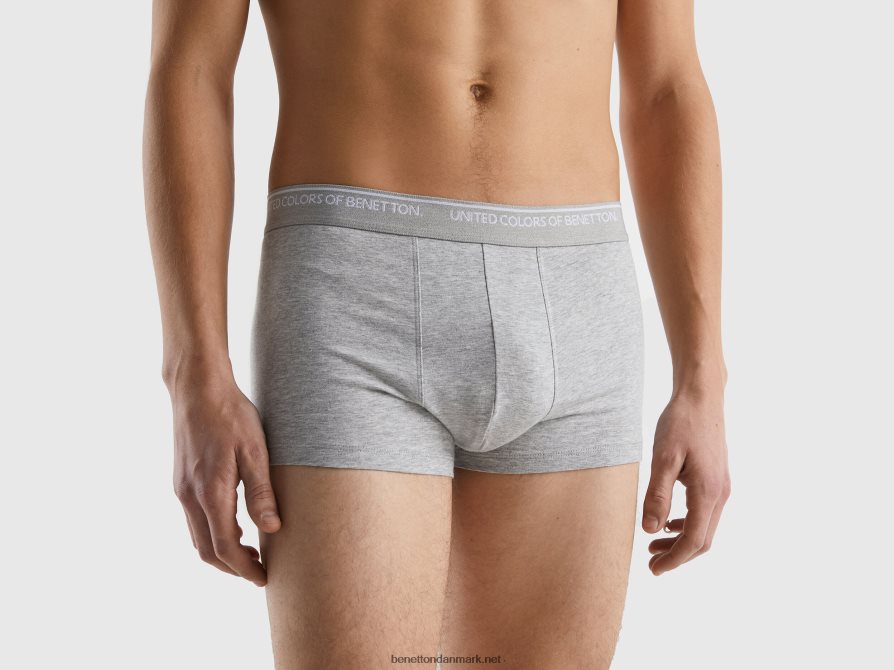 Mænd tilpassede boxershorts i økologisk bomuld Benetton 44X8HF1611 lysegrå