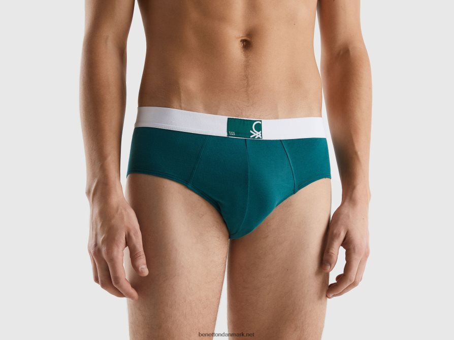 Mænd undertøj i stretch økologisk bomuld Benetton 44X8HF4717 mørkegrøn