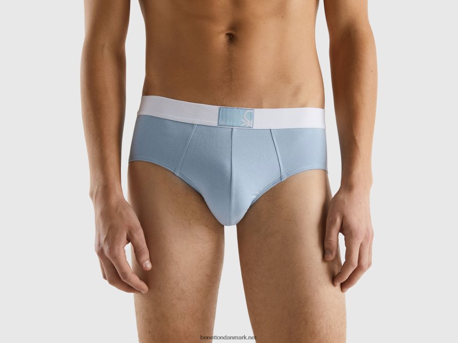 Mænd undertøj i stretch økologisk bomuld Benetton 44X8HF4718 Himmelblå